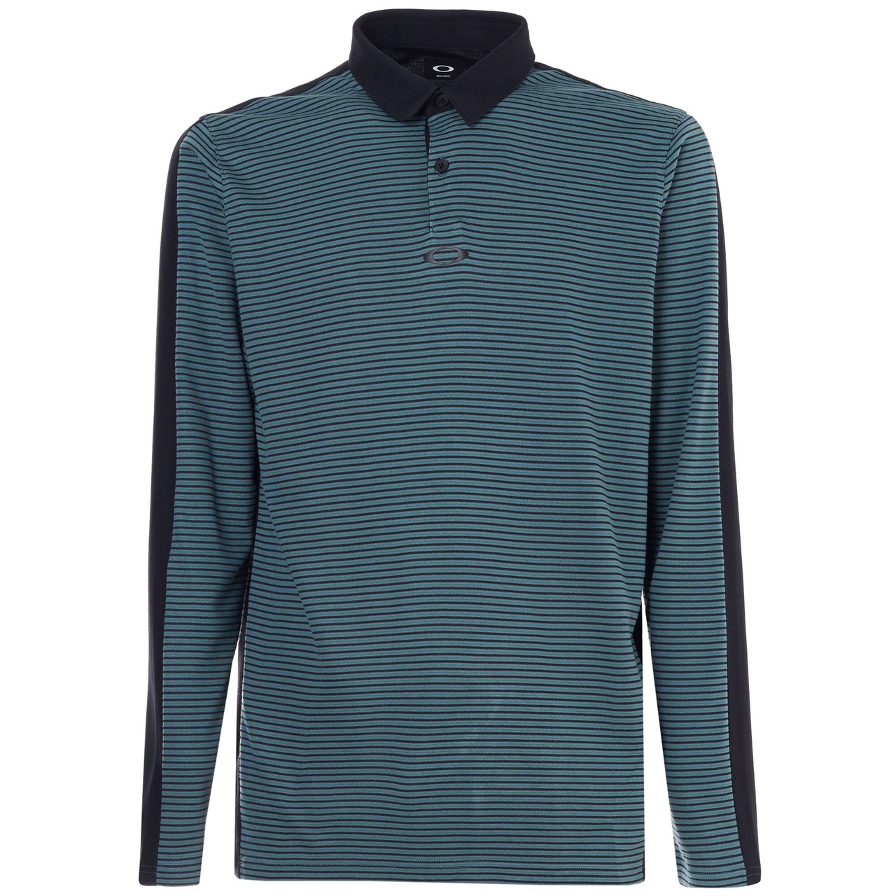 $18 Oakley Golf- Long Sleeve Striped Polo Shirt